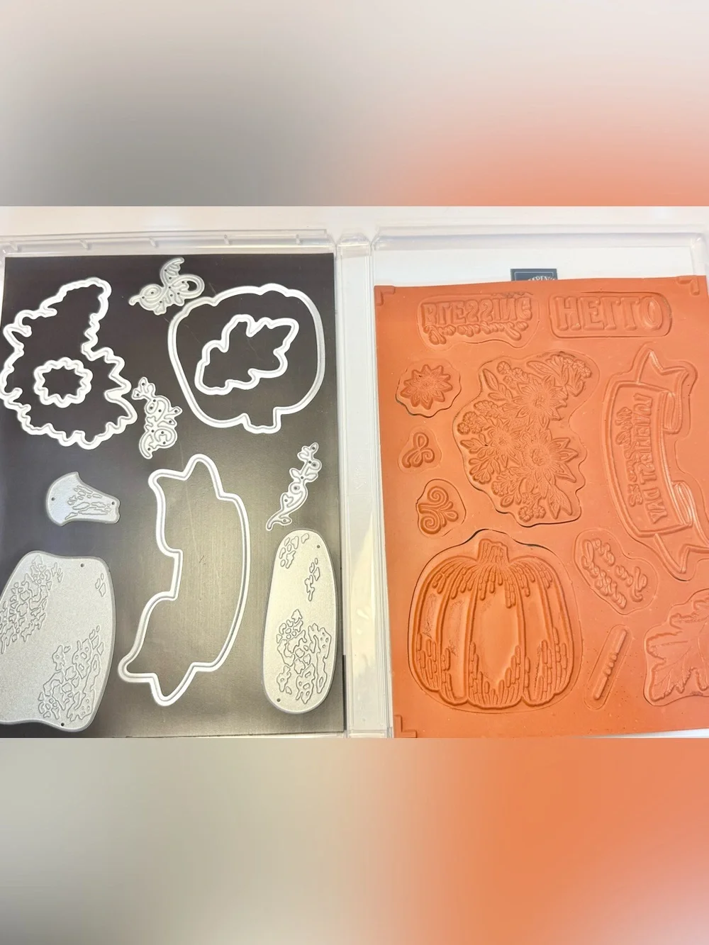 Stampin' Up! Festive Foliage & Hello Harvest Cling Stamp Sets & die cuts
